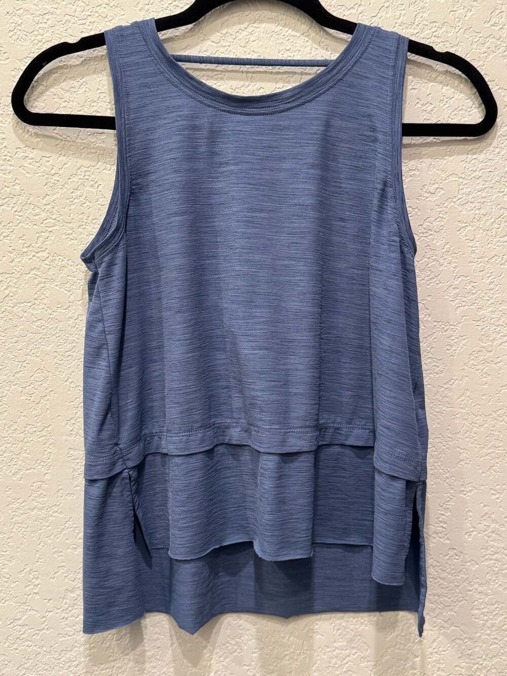 CALIA Women's Layered Athletic Tank Top Blue Size XS